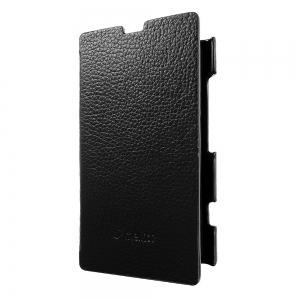  Melkco Leather Case Jacka Face Cover Book Black for Nokia Lumia 620 (NKLU62LCFB2BKLC)